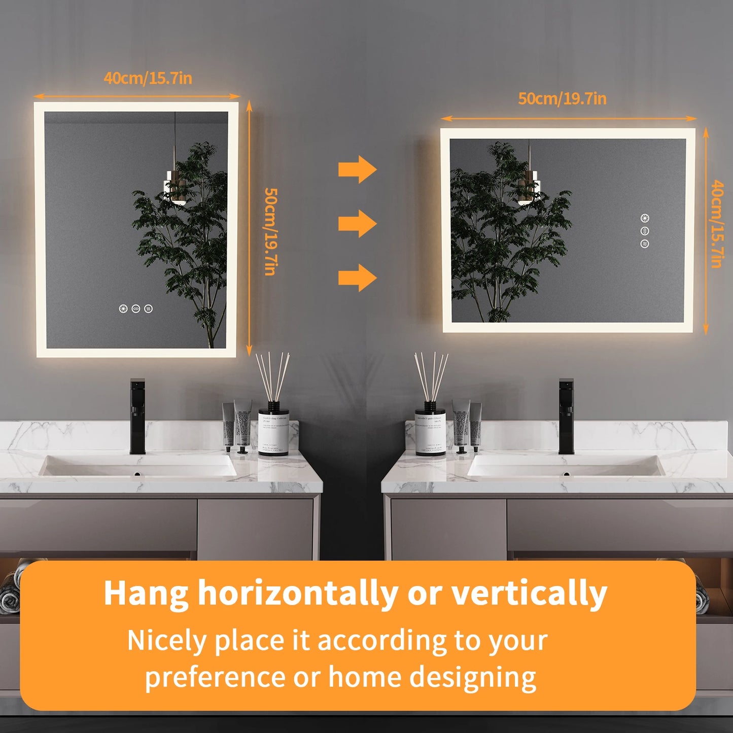 Wall Mounted LED Bathroom Mirror